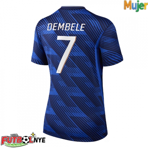 Camiseta Francia Ousmane Dembele #7 Primera Equipación para mujer Mundial 2026 manga corta